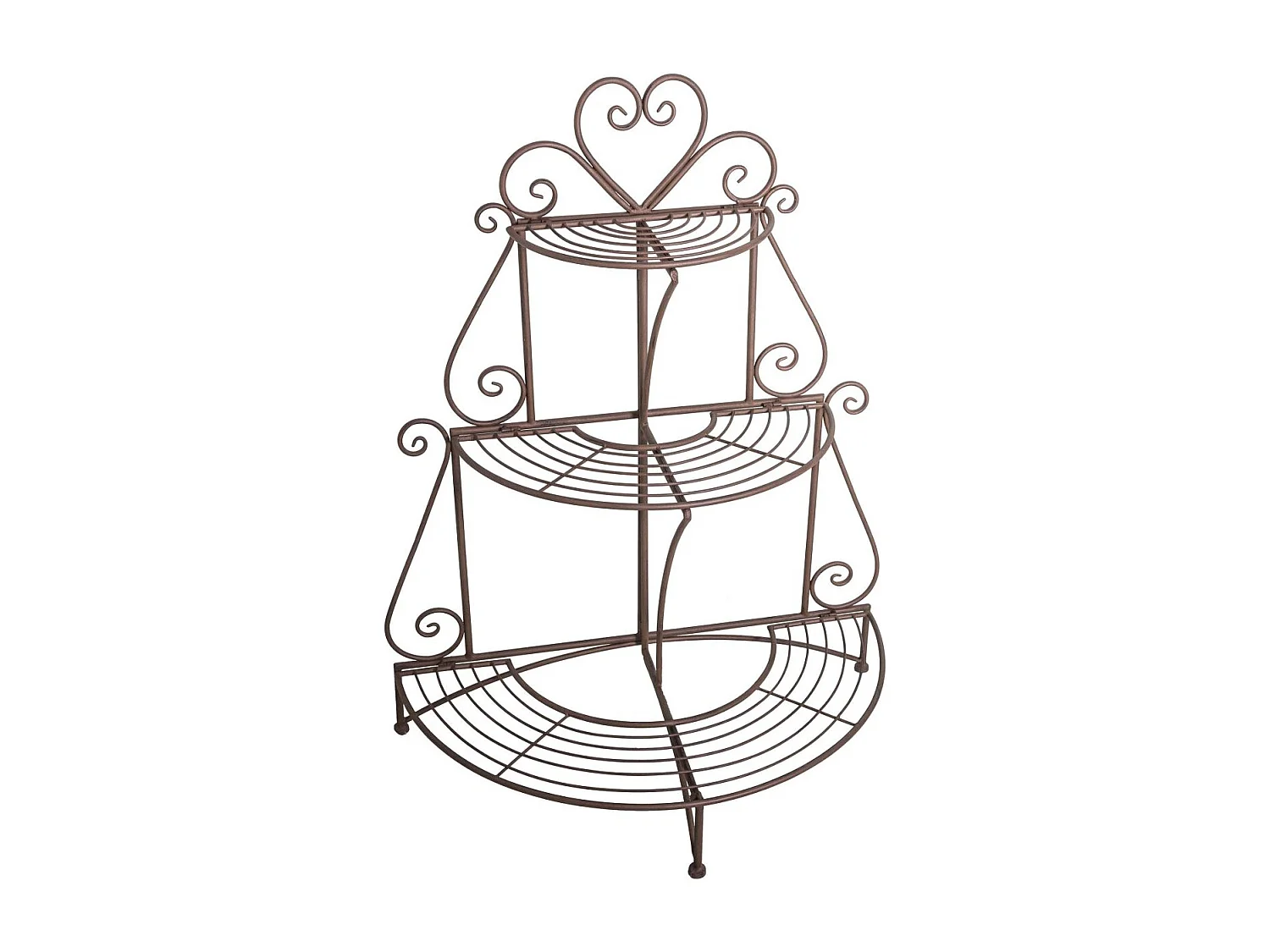 Support à plantes en fer 3 niveaux Arabesque