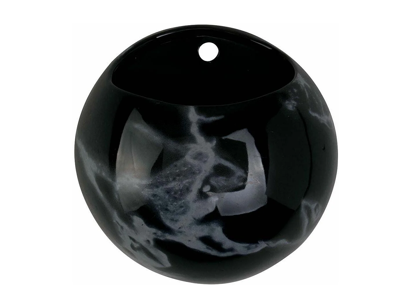 Fioriera da parete in ceramica marmorizzata Globe