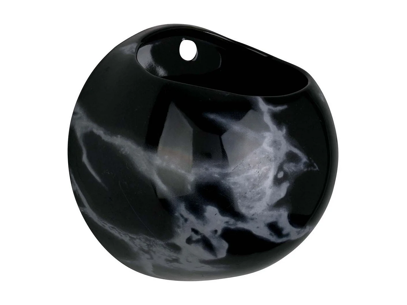 Fioriera da parete in ceramica marmorizzata Globe