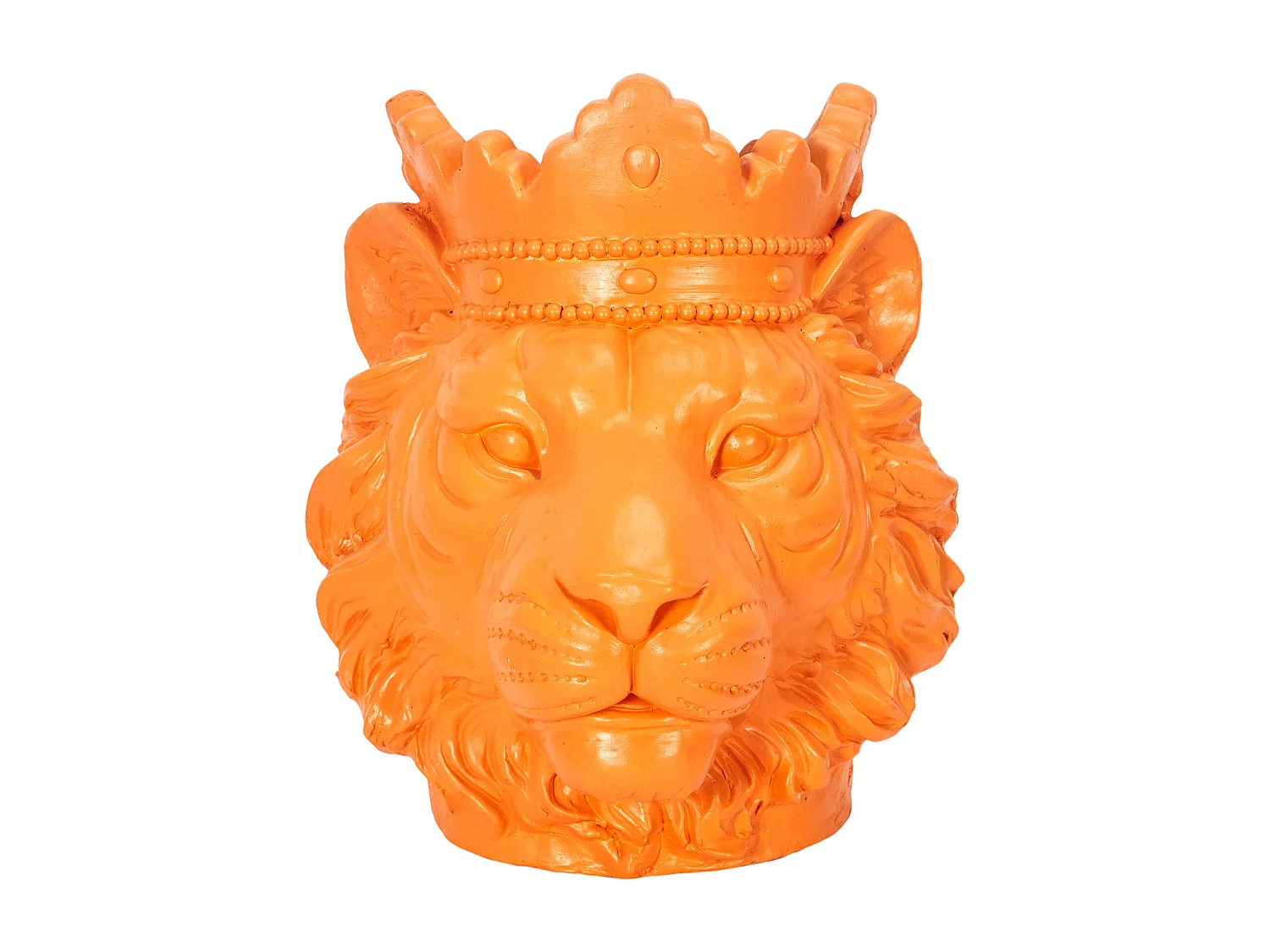 Porte Plante Lion Magnesia Orange H35cm Orange
