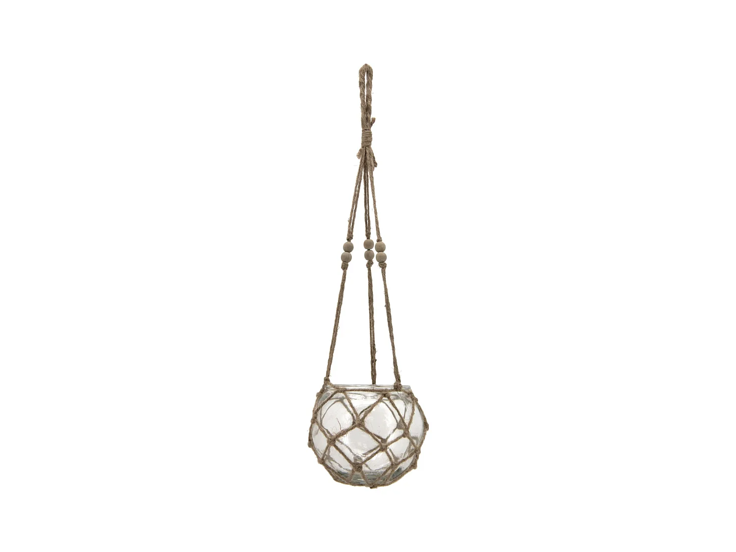 Macramé en verre et corde