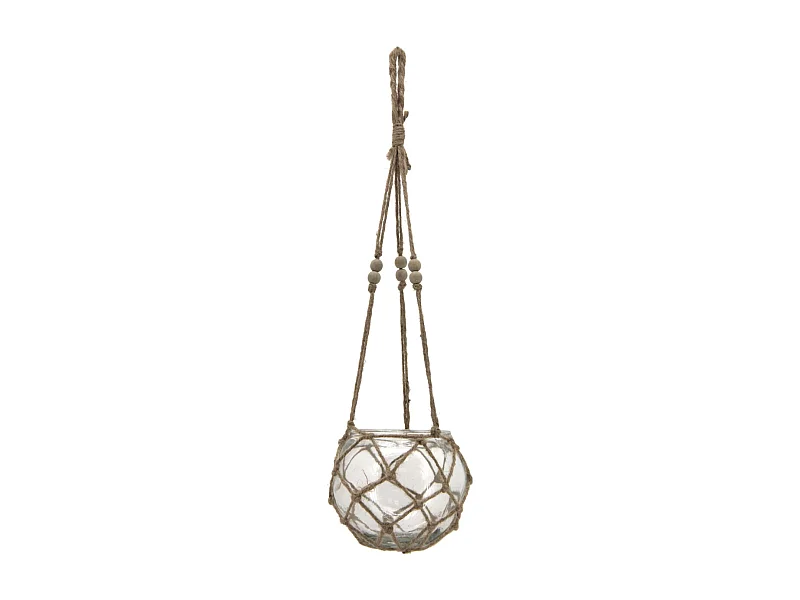 Macramé en verre et corde