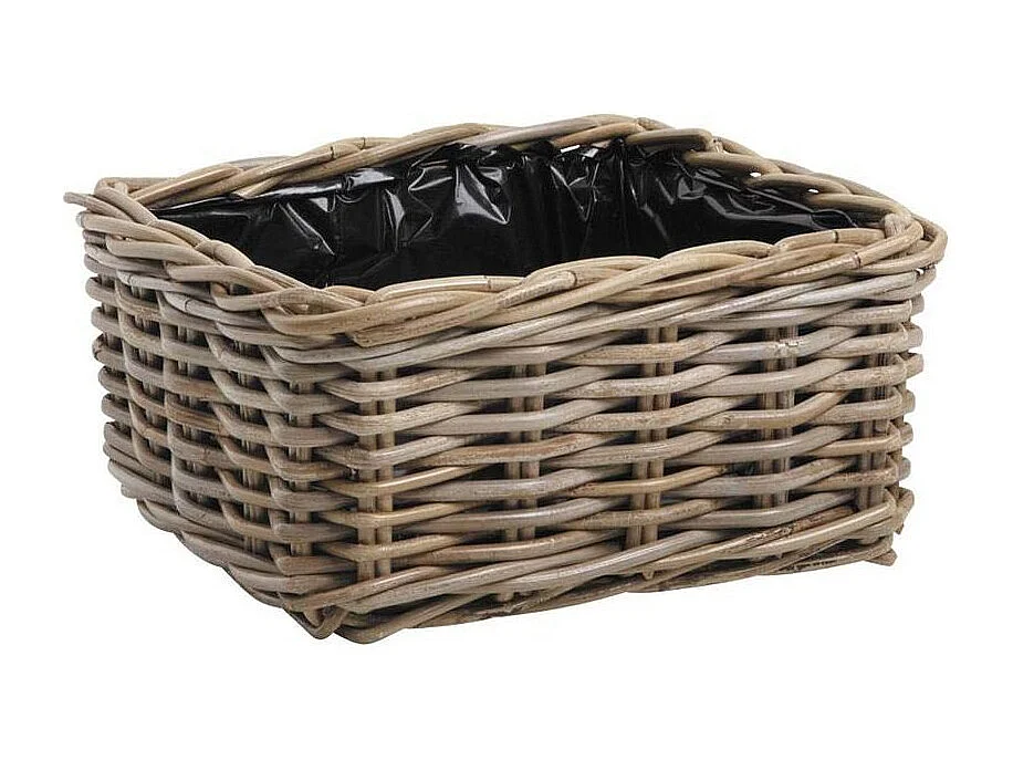 Corbeille carrée en rotin (Lot de 2)