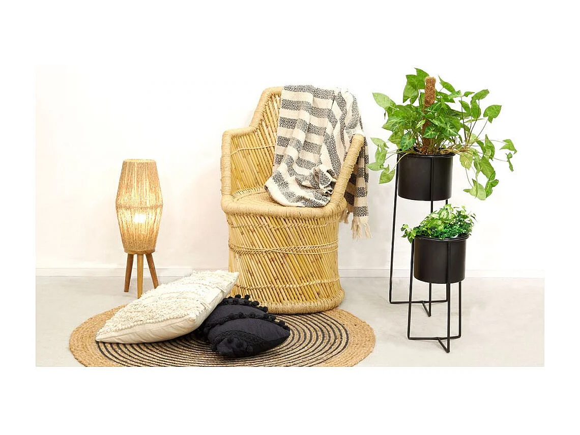 Cache-pots en métal noir (Lot de 2)