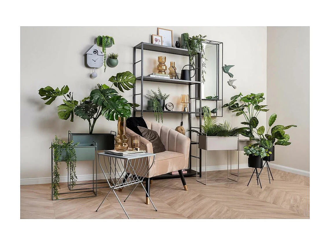 Set aus 2 rechteckigen Pflanzenhaltern aus Metall Essence