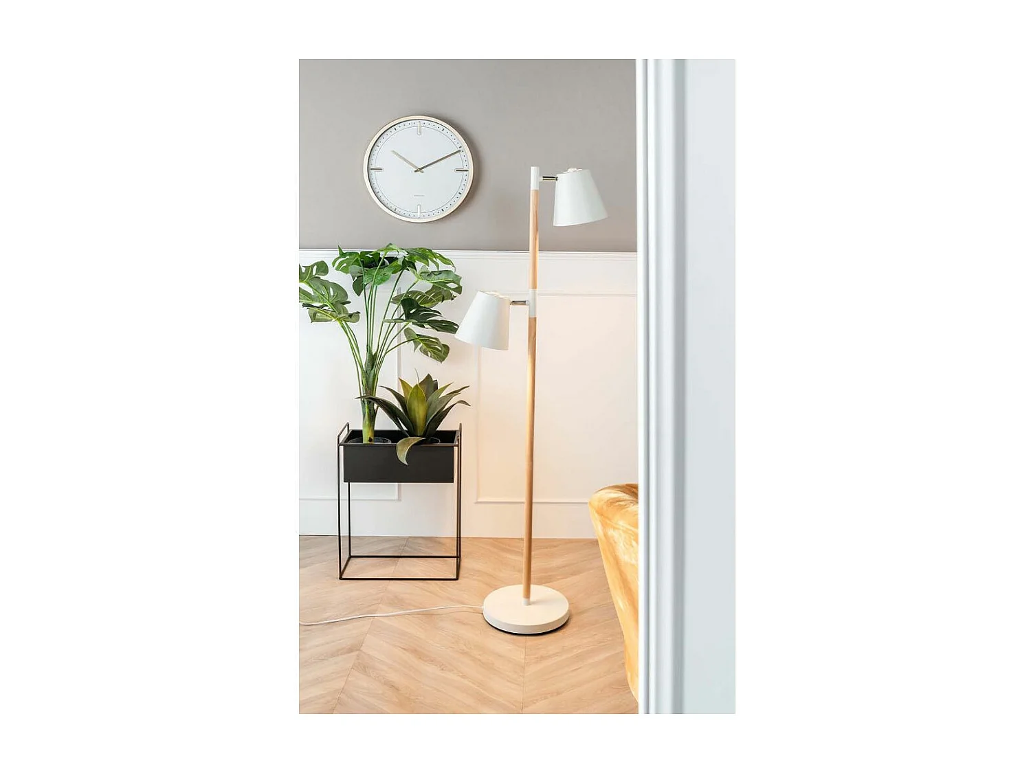 Set aus 2 rechteckigen Pflanzenhaltern aus Metall Essence