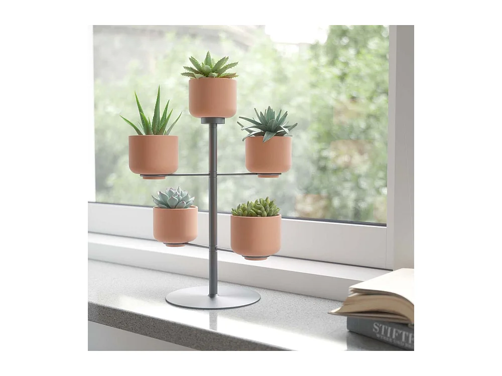 Support à plantes avec 5 pots Terrapotta