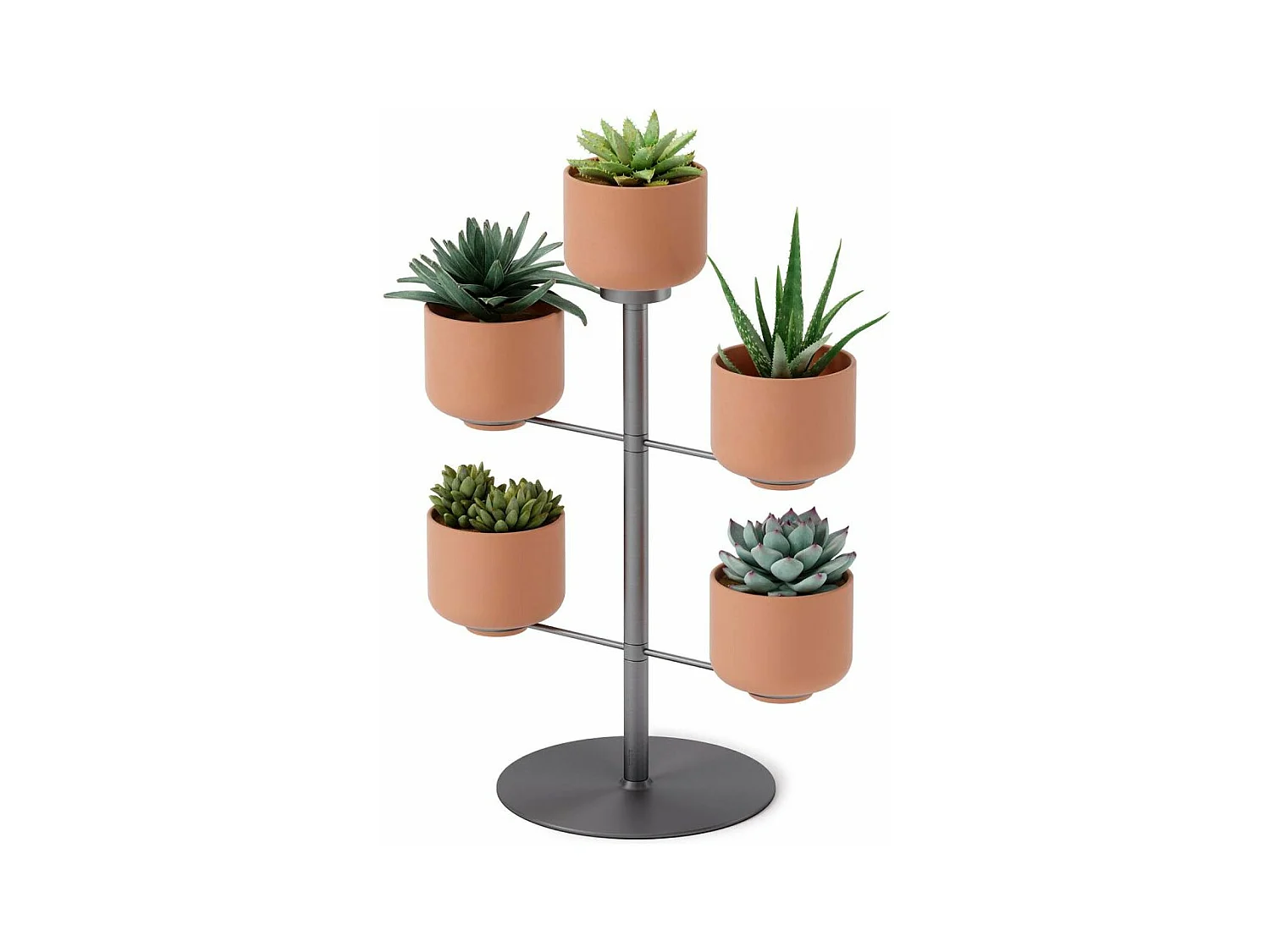 Support à plantes avec 5 pots Terrapotta