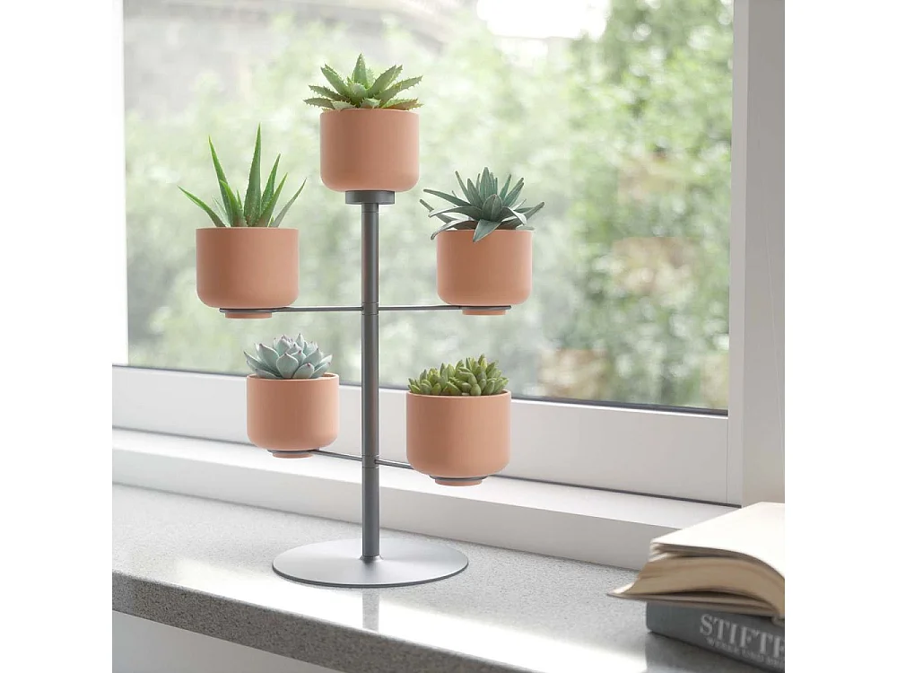 Support à plantes avec 5 pots Terrapotta