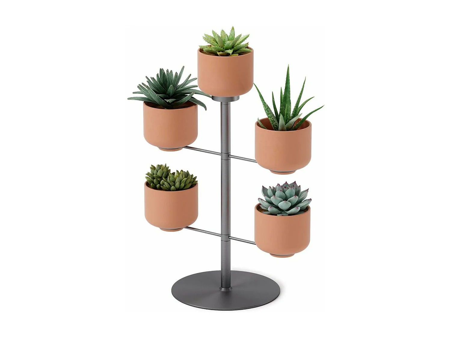 Support à plantes avec 5 pots Terrapotta