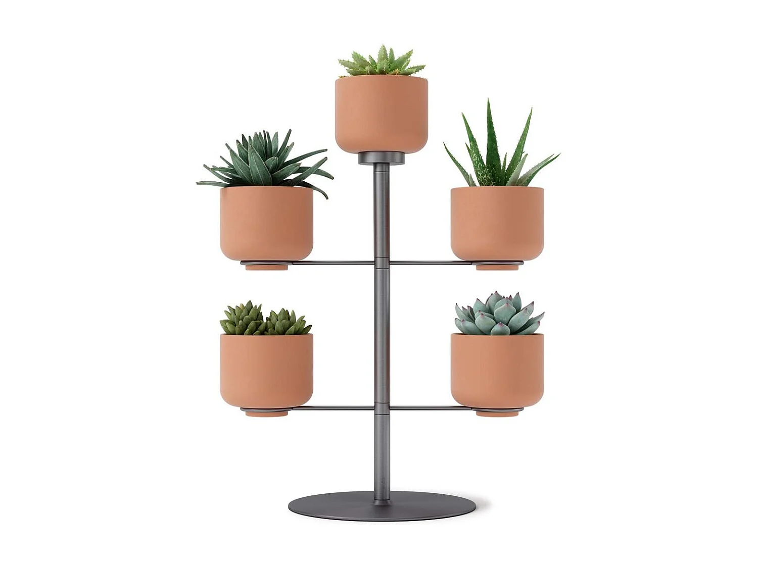 Support à plantes avec 5 pots Terrapotta