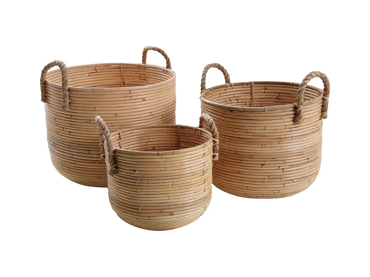 Cache-pot ronds en poelet (Lot de 3)
