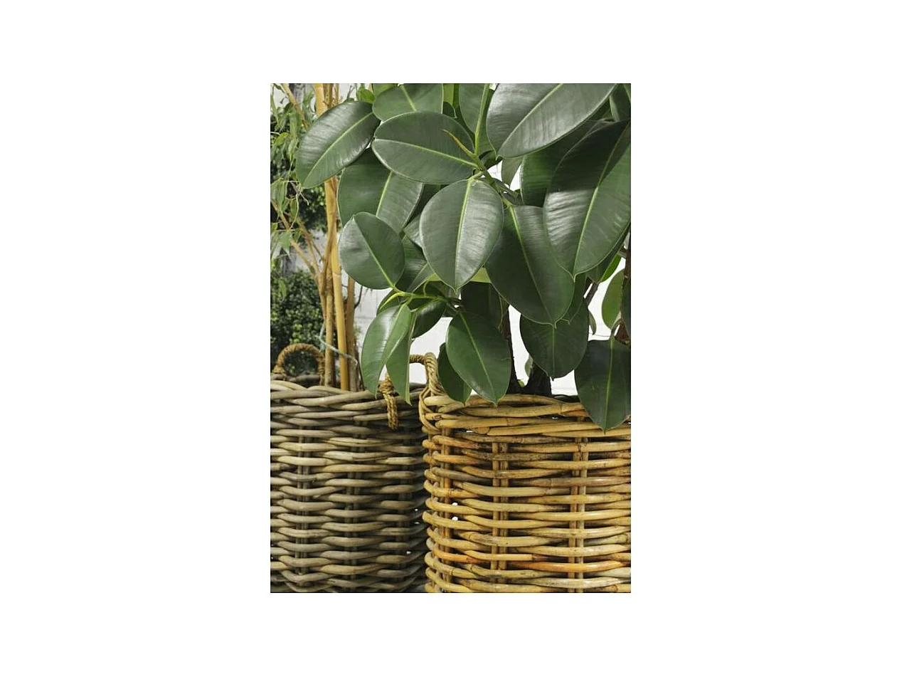 Maxi cache pot tressé en rotin poelet Taille 3