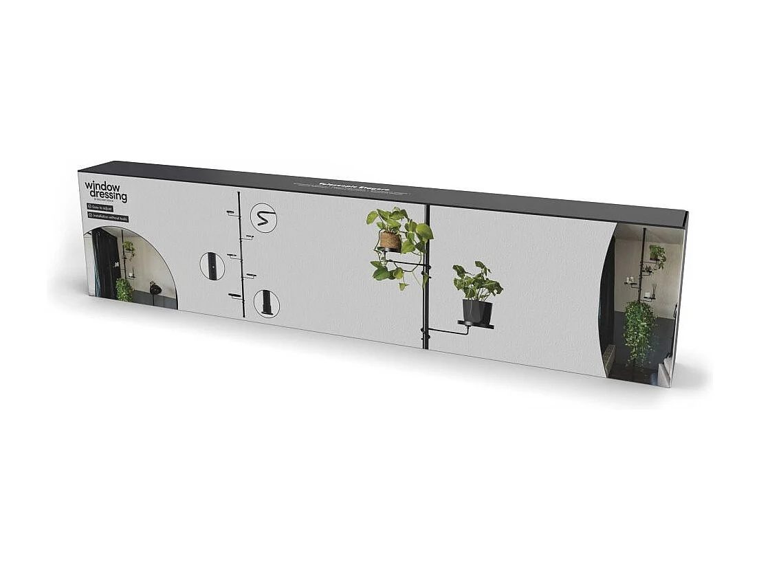 Etagère télescopique avec supports à plantes Grand modèle