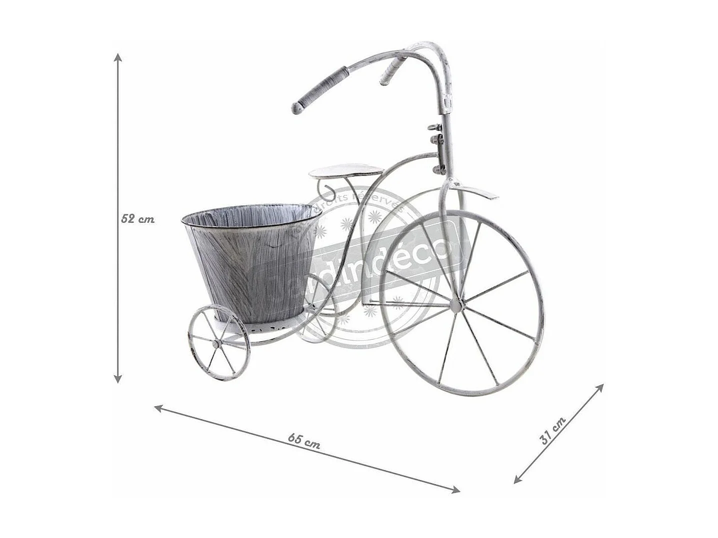 Cache-pot en forme de vélo