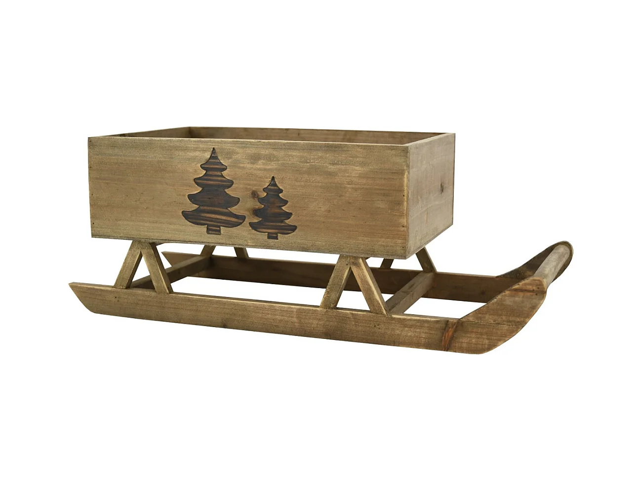 Luge en bois teinté Sapin