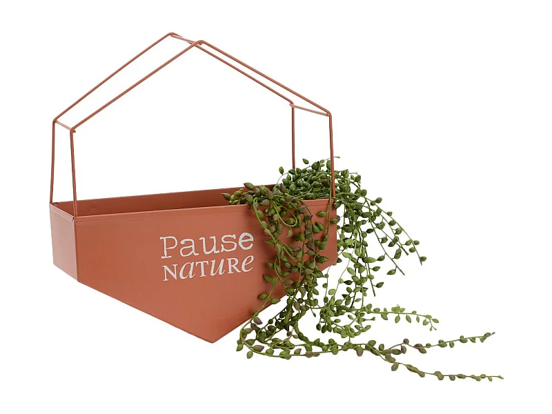 Cache-pot en métal hexagonal Pause nature