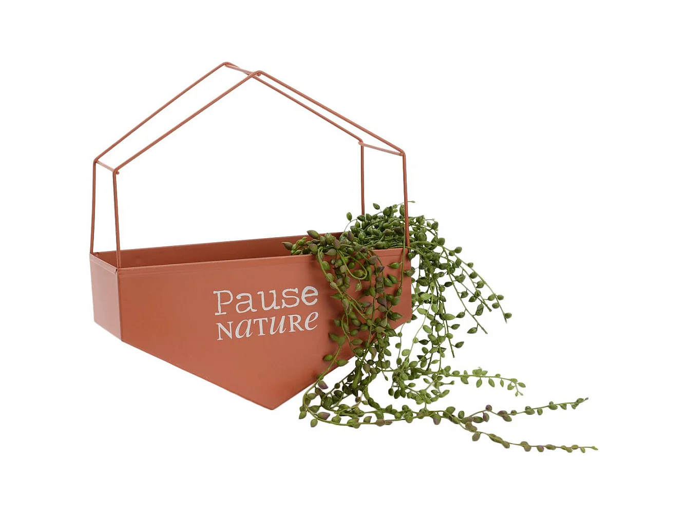 Cache-pot en métal hexagonal Pause nature