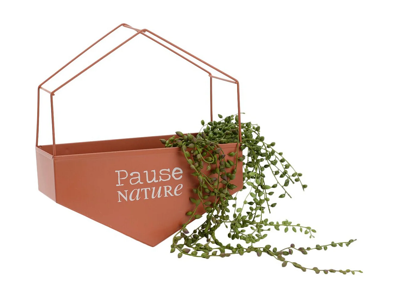 Cache-pot en métal hexagonal Pause nature