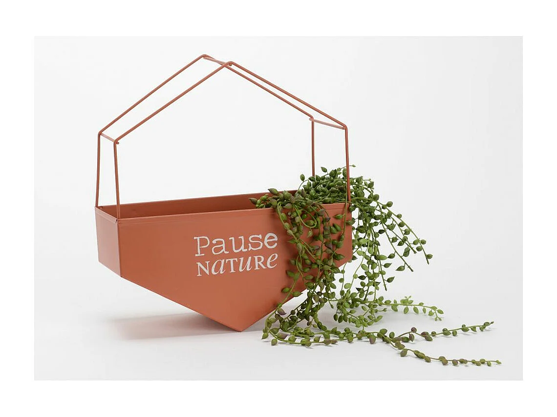 Cache-pot en métal hexagonal Pause nature