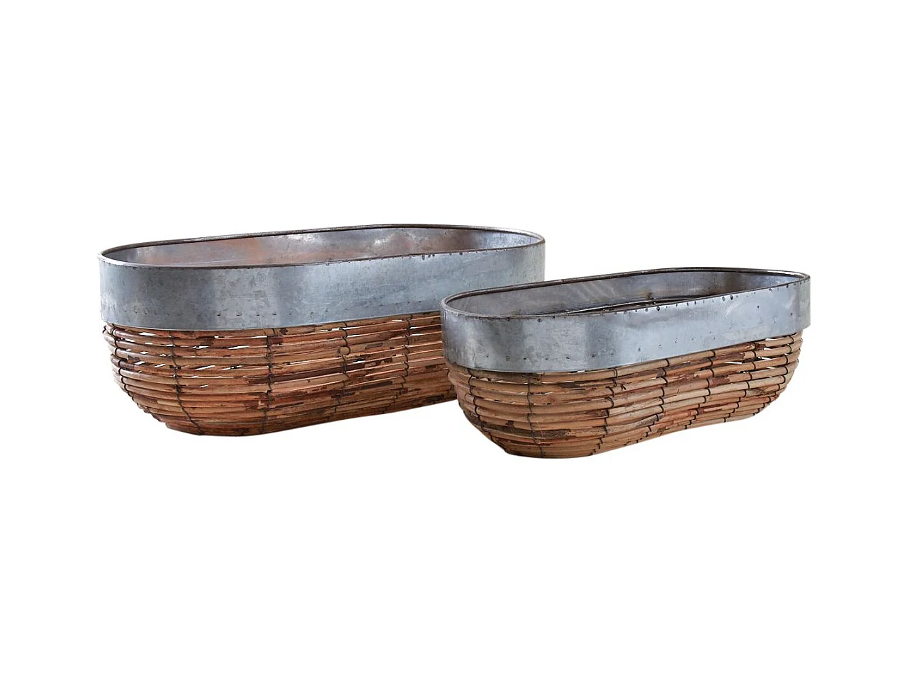 Corbeilles en rotin Paolo (Lot de 2)