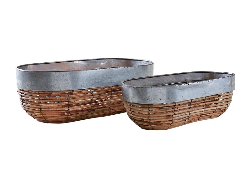 Corbeilles en rotin Paolo (Lot de 2)