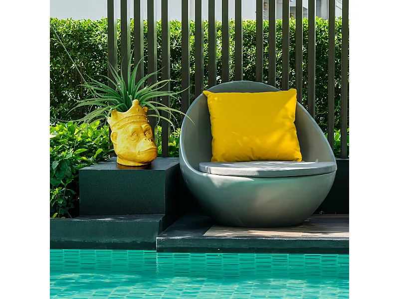 Porte Plante Orangoutan Magnesia Jaune H38.5cm Jaune