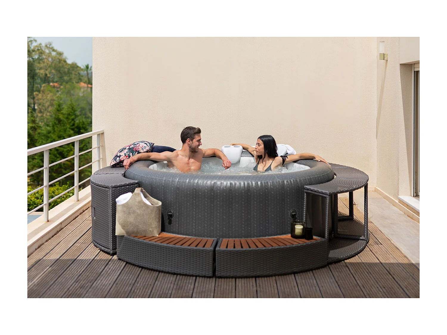 Spa hinchable redondo 6 plazas MINEROQUE