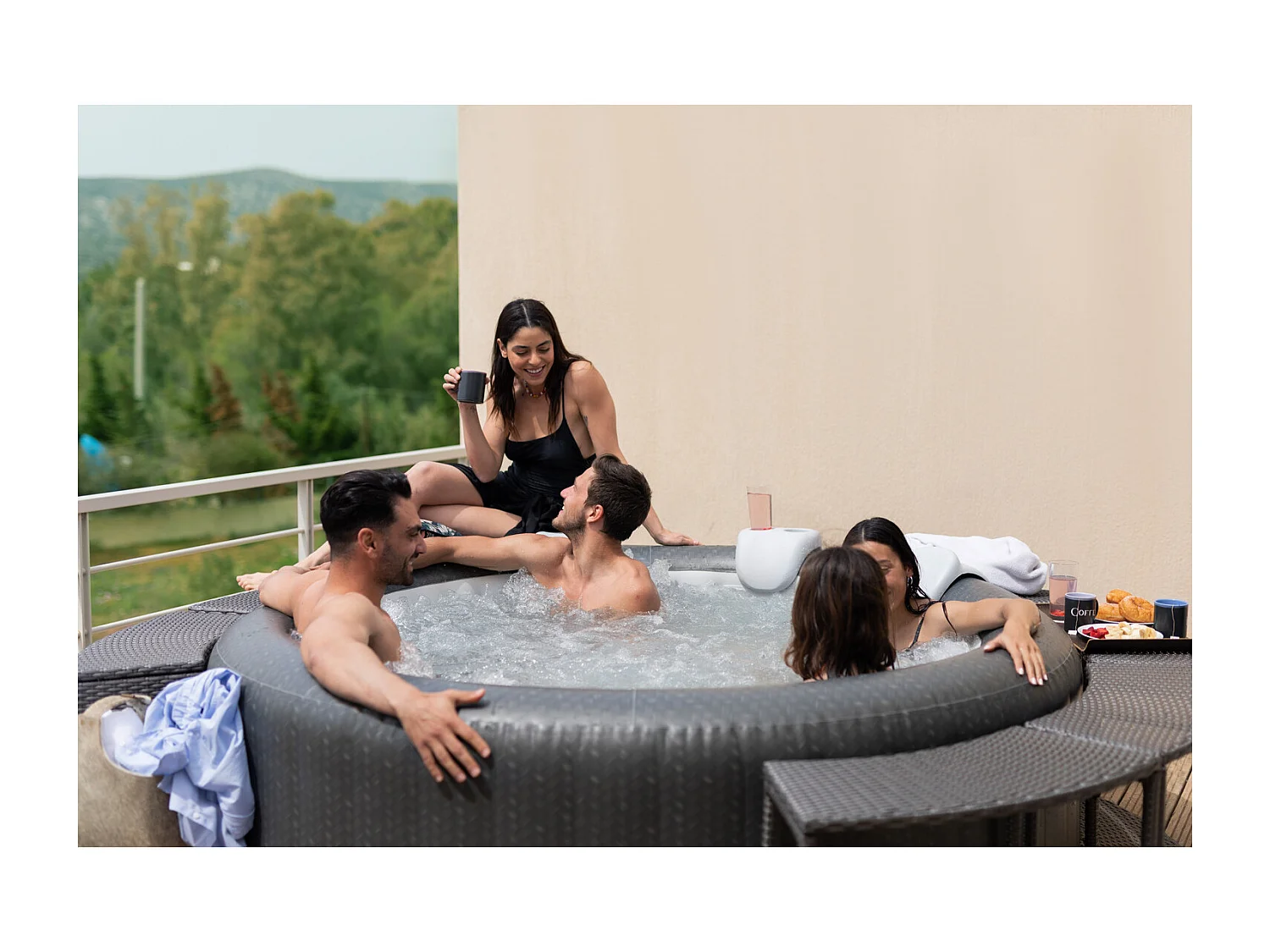 Spa hinchable redondo 6 plazas MINEROQUE