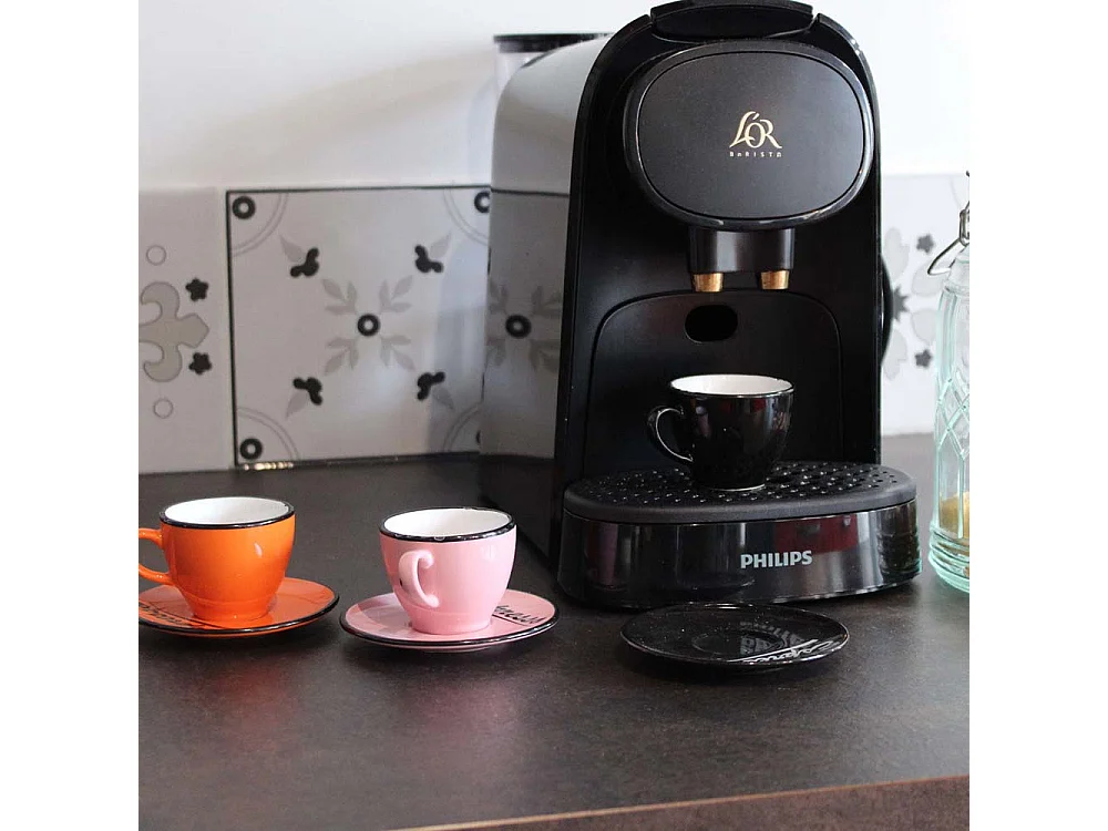 Set 6 tasses et sous tasses expresso Brasserie Bistrot (Lot de 6)