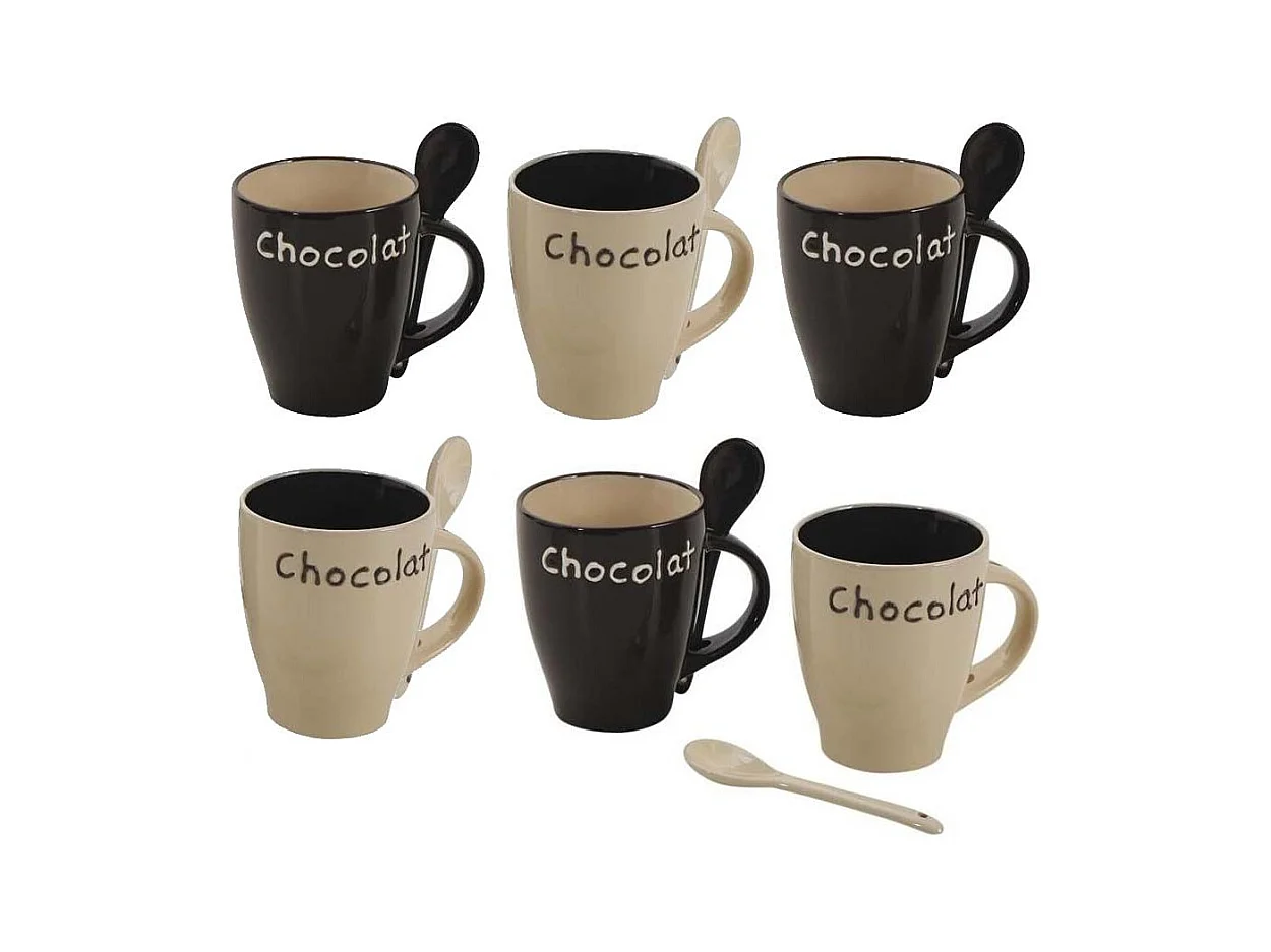 Mug à chocolat en grès (Lot de 6)