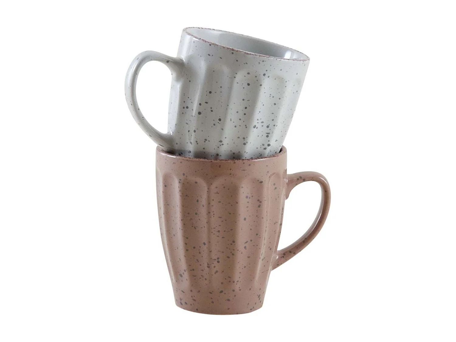 Mug vintage en grès 340 ml  Terrazzo (Lot de 6)