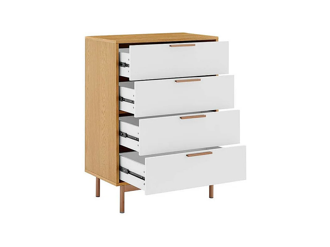 Commode scandinave finitions rose gold FYN