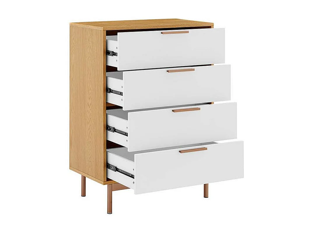 Commode scandinave finitions rose gold FYN