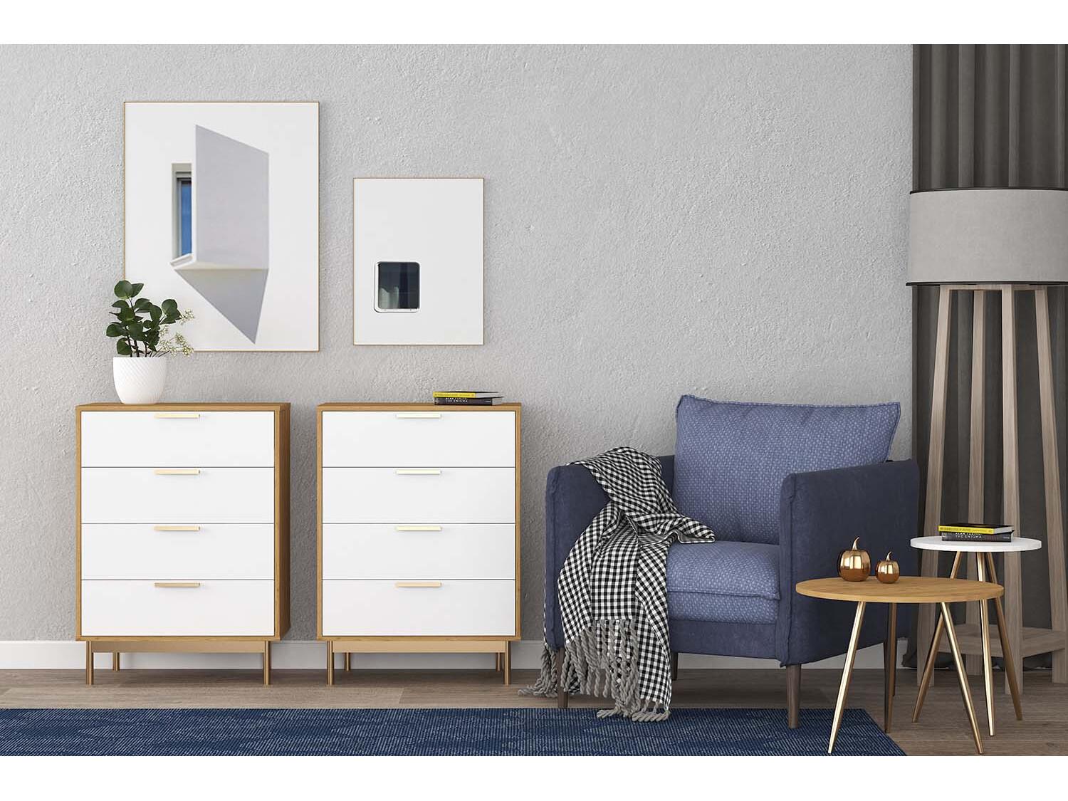 Credenza moderna con anta grigliata Astor