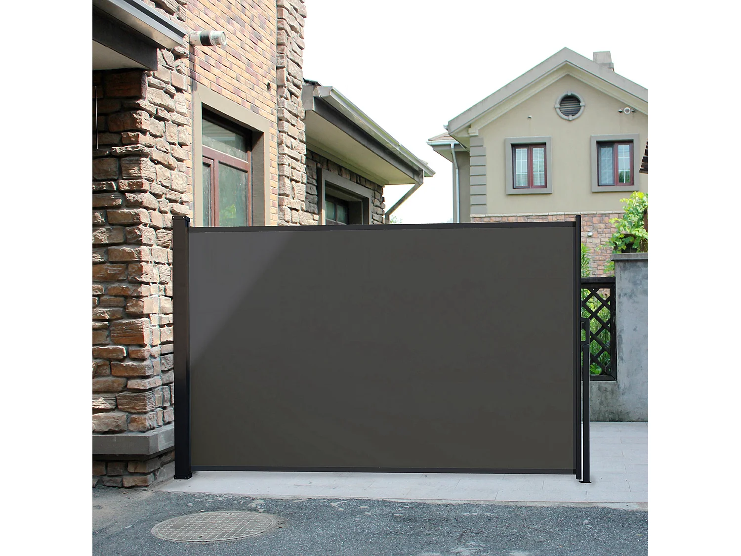 schermo privacy, schermo esterno allungabile 300 x 160 cm grigio SALTILLO