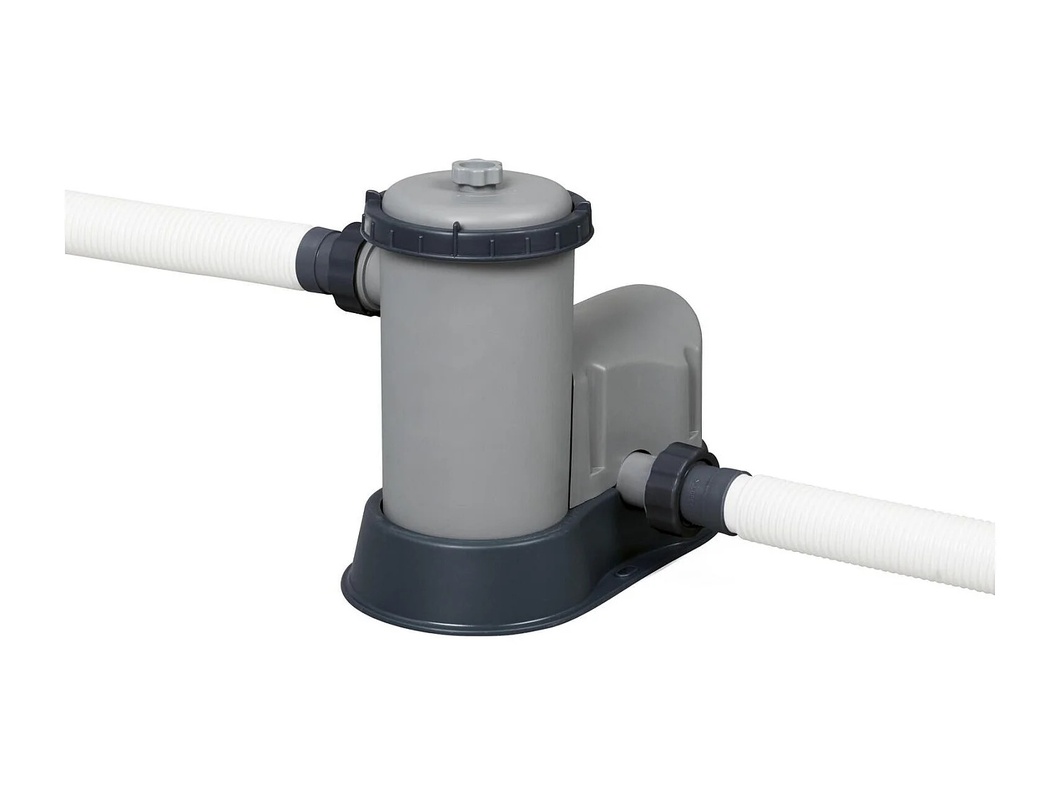 Opzetzwembad met bruin rotan effect 4,88x1,22 m HILO - Compleet met cartridgepomp en ladder