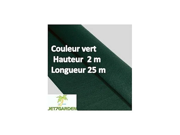 Toile brise-vue haute densité verte 2 x 25 m