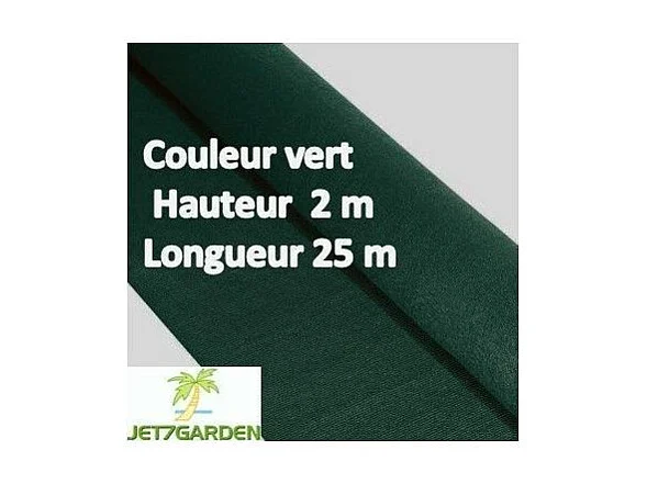 Toile brise-vue haute densité verte 2 x 25 m