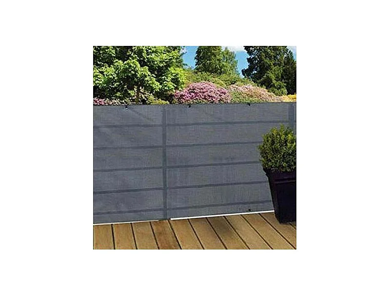 Toile brise-vue haute densité grise 2 x 25 m