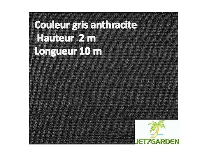 Pantalla de privacidad gris de alta densidad 2 x 10 m