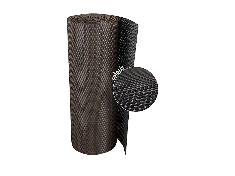 Brise-vue en résine tressée pour balcon et clôture coloris noir 1 x 3 m