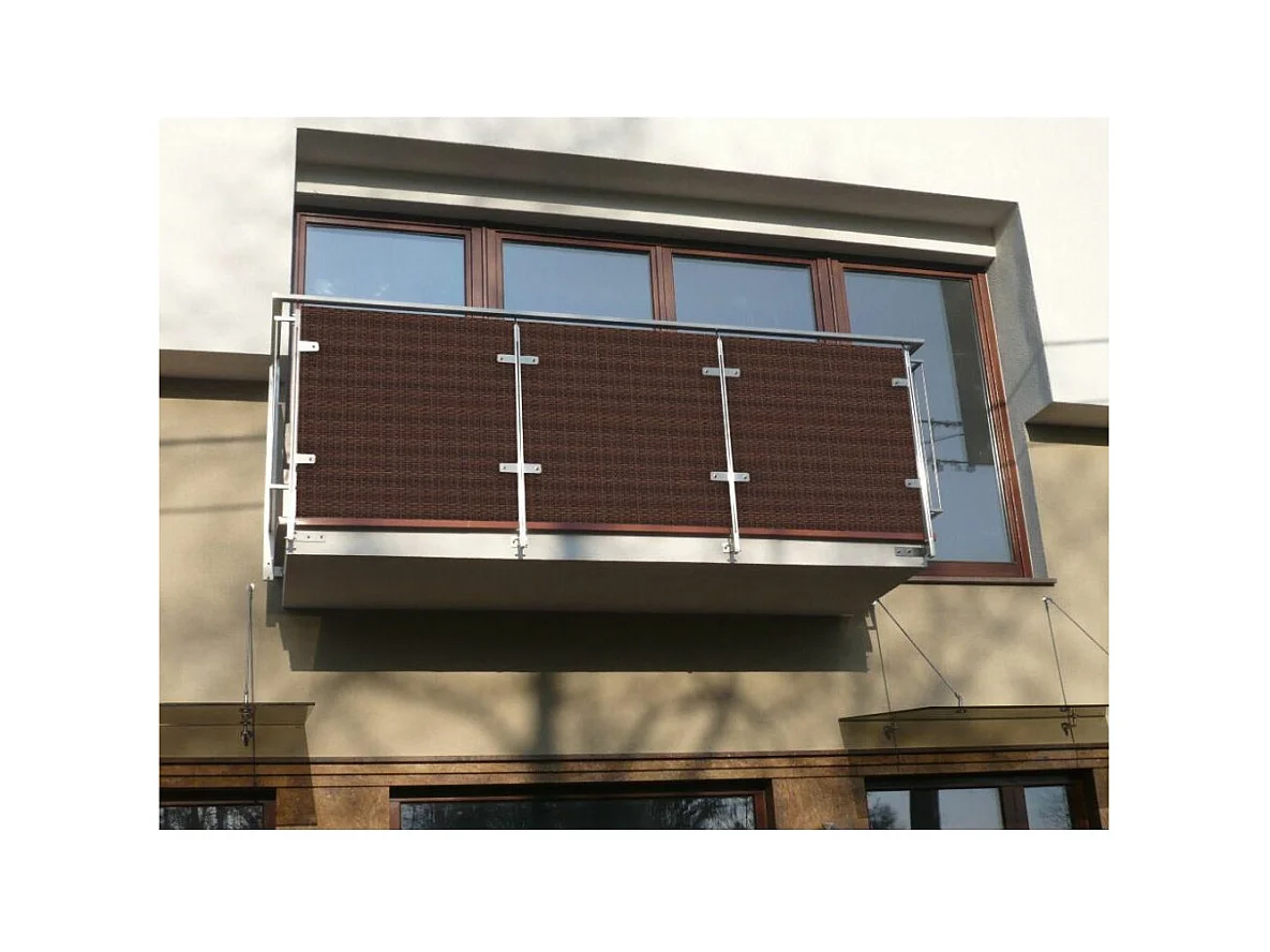 Brise-vue en résine tressée pour balcon et clôture coloris noir 1 x 3 m