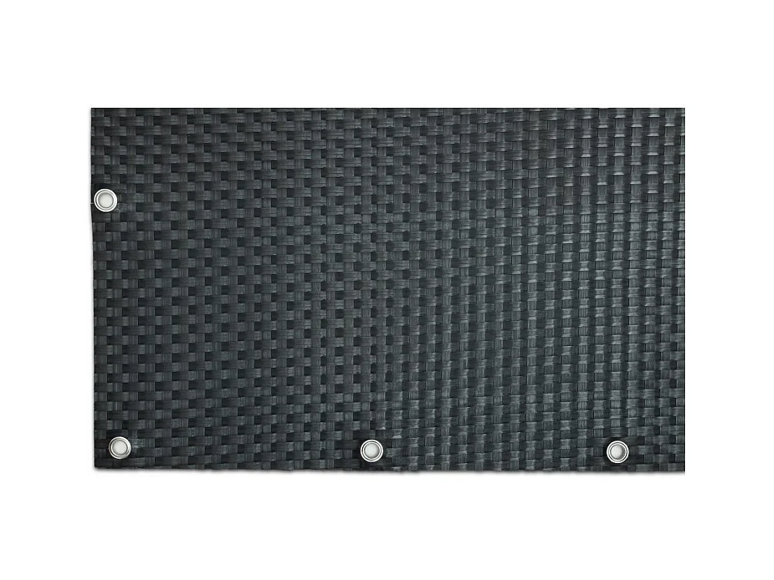 Brise-vue en résine tressée avec oeillets métalliques coloris anthracite 1 x 5 m