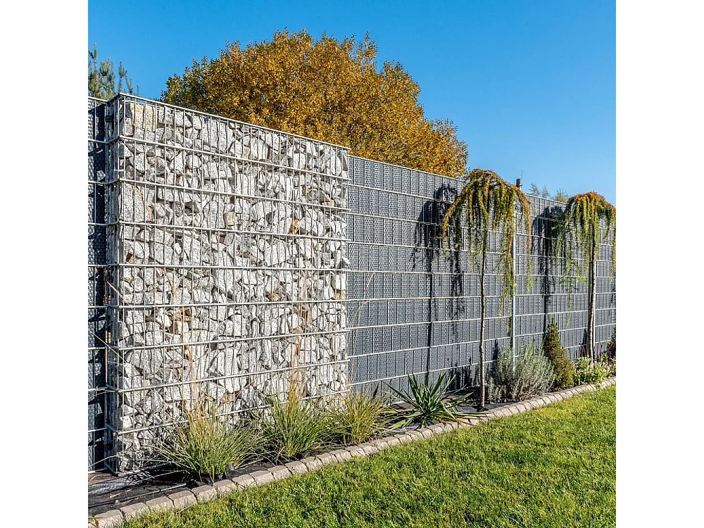 Bande brise-vue en résine tressée pour clôture rigide 19 x 255 cm Marron et beige