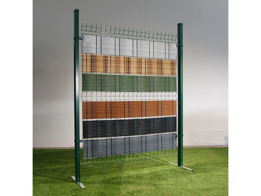 Bande brise-vue en résine tressée pour clôture rigide 19 x 255 cm Marron et beige