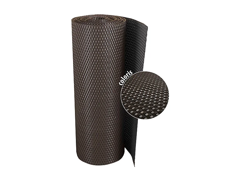 Brise-vue en résine tressée pour balcon et clôture coloris marron foncé 1 x 3 m