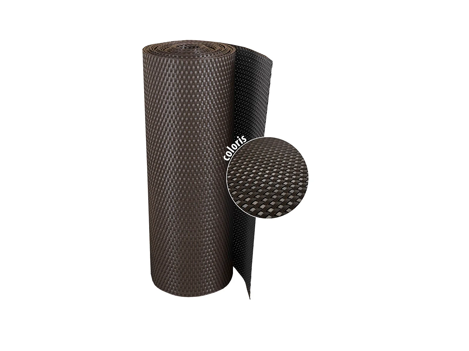 Brise-vue en résine tressée pour balcon et clôture coloris marron foncé 1 x 3 m