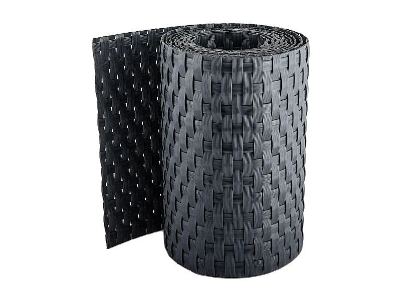 Bande brise-vue en résine tressée pour clôture rigide 19 x 255 cm Anthracite