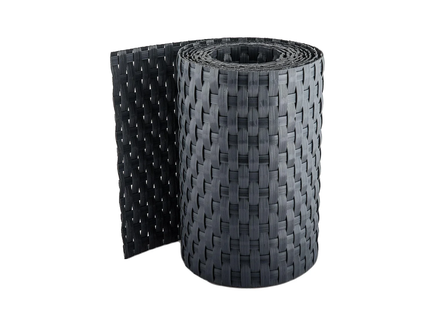 Bande brise-vue en résine tressée pour clôture rigide 19 x 255 cm Anthracite